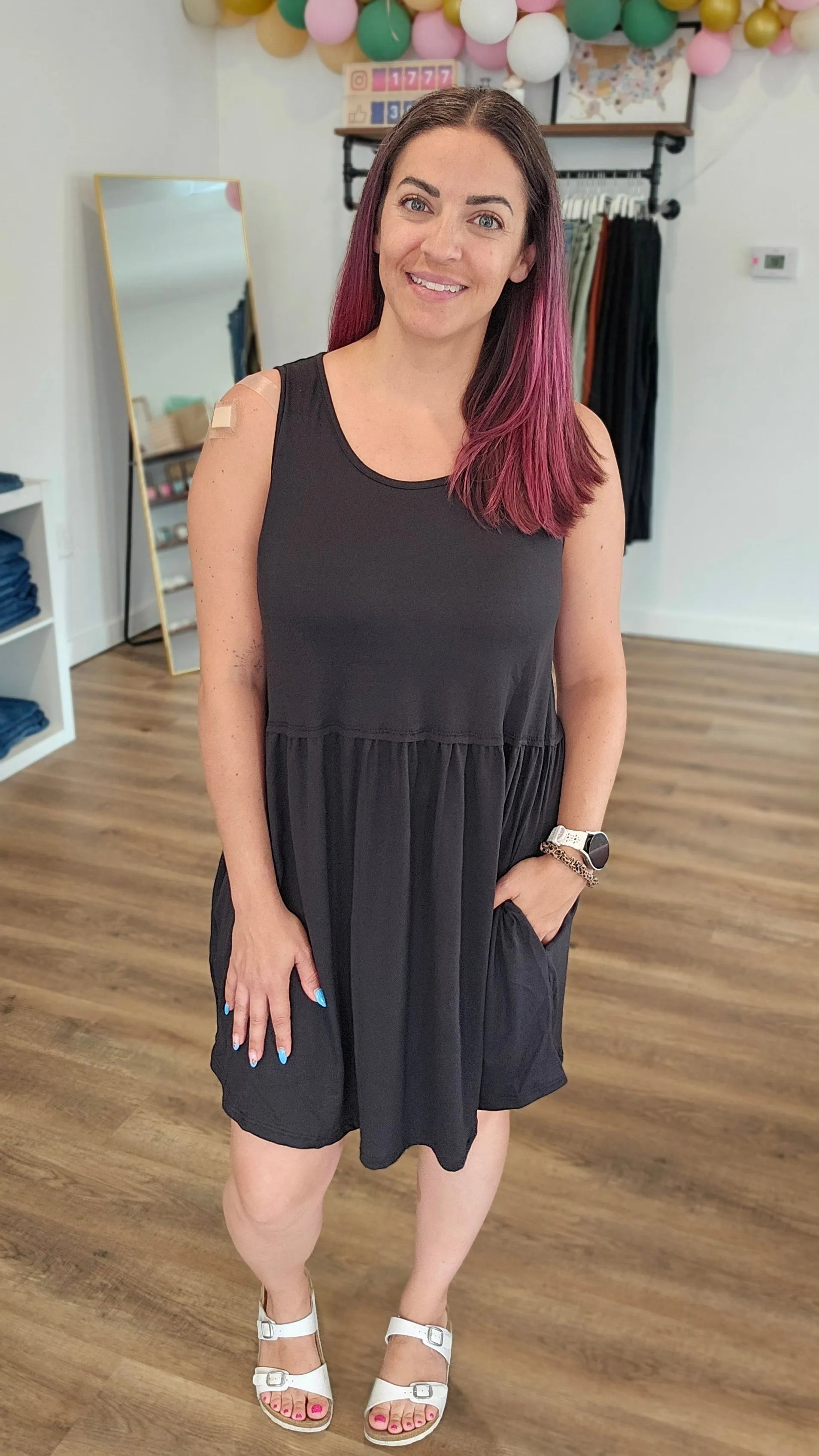 Shop Libby Babydoll Dress - Black- at Ruby Joy Boutique, a Women's Clothing Store in Pickerington, Ohio