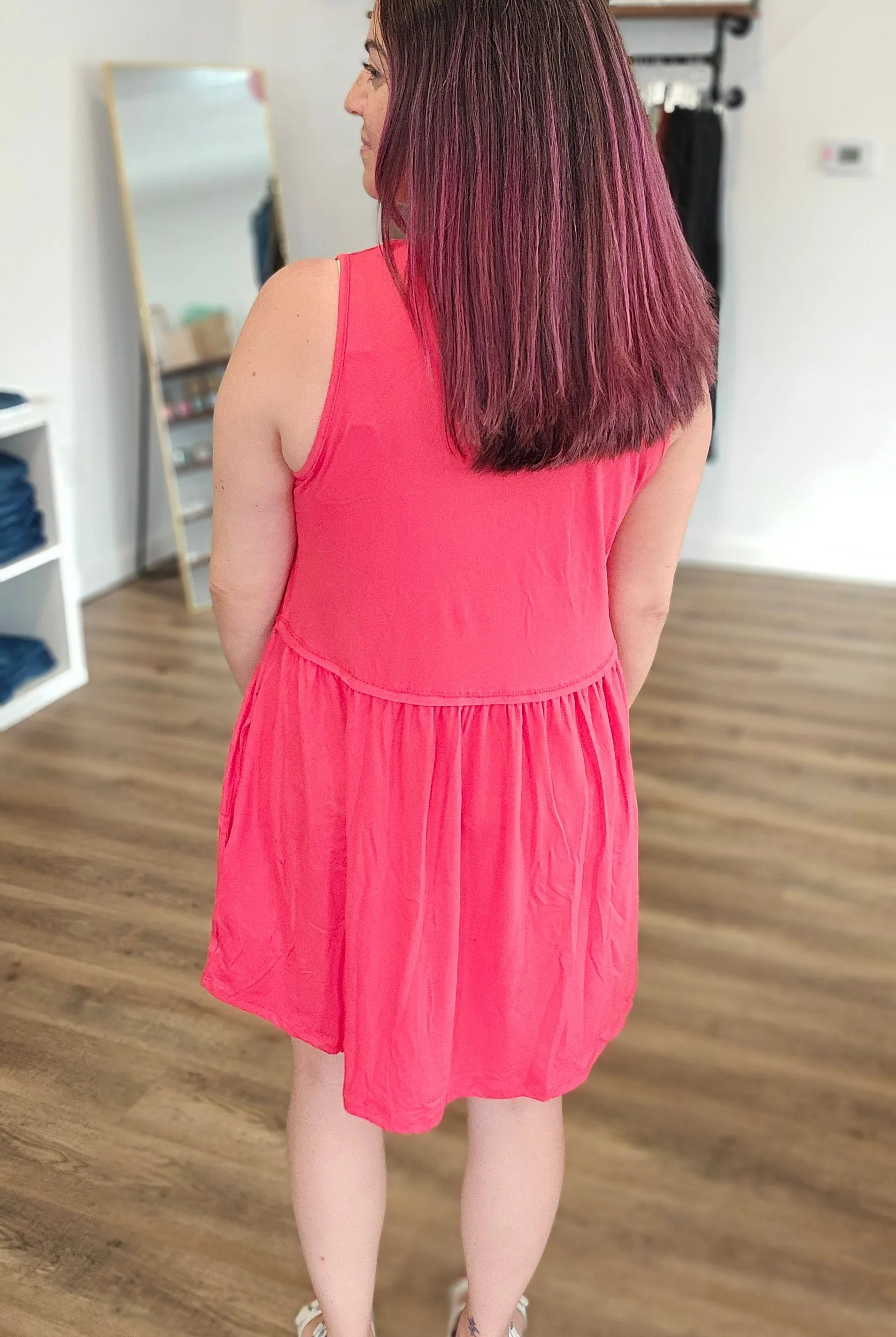 Shop Libby Babydoll Dress - Strawberry- at Ruby Joy Boutique, a Women's Clothing Store in Pickerington, Ohio