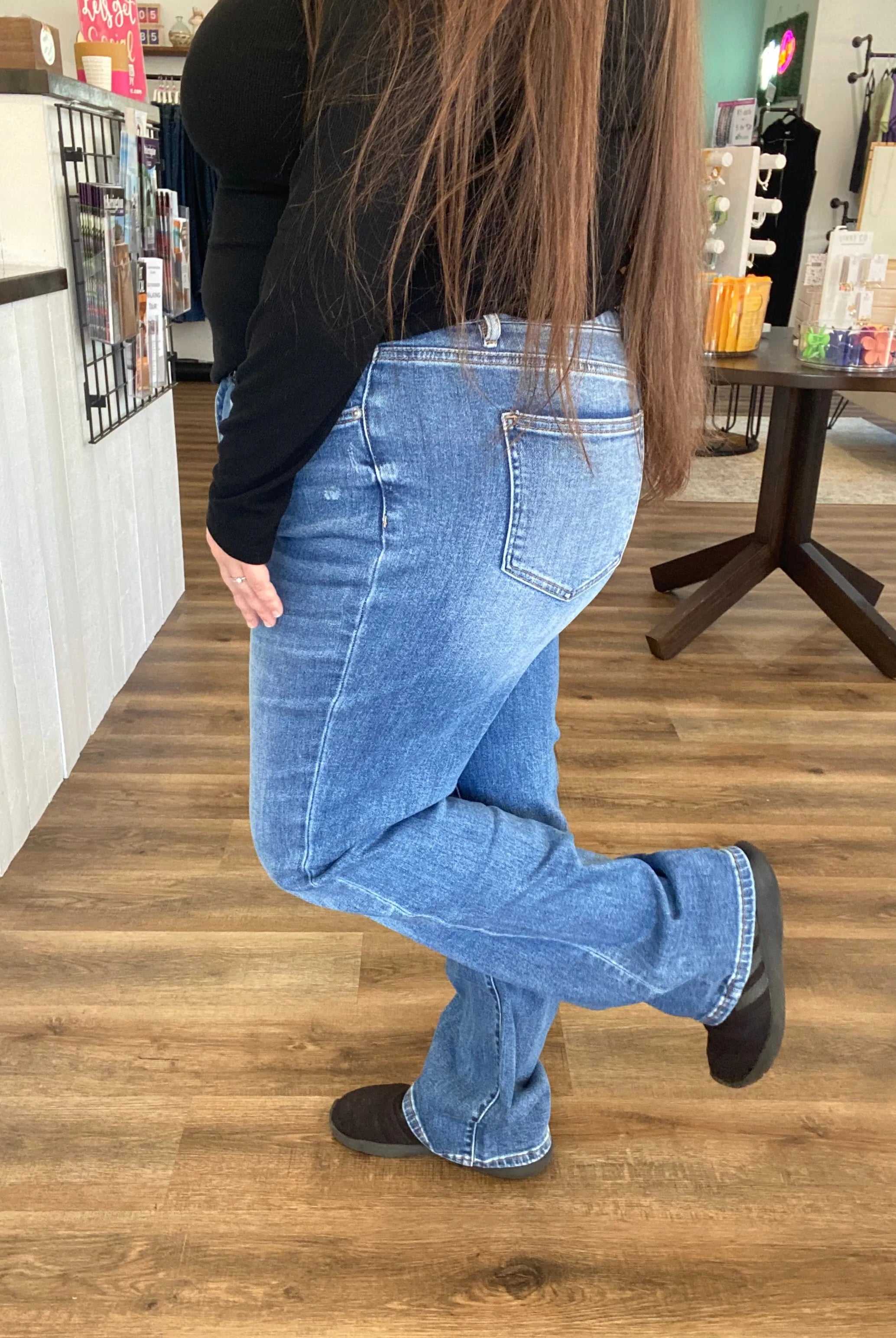 Shop Light Wash High-Rise Slim Straight Jeans | Mica Denim- at Ruby Joy Boutique, a Women's Clothing Store in Pickerington, Ohio