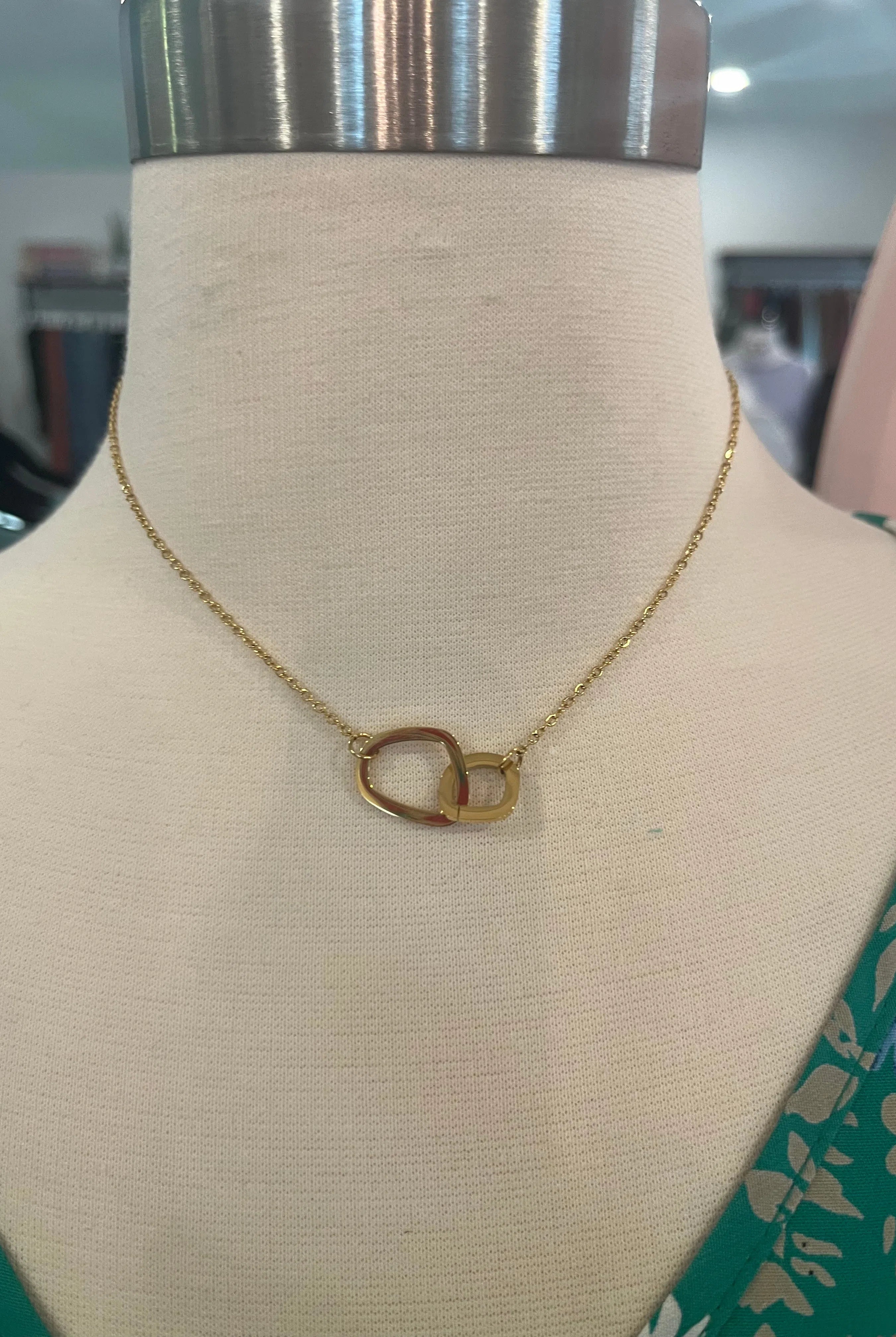 Shop Linked Together Necklace - Waterproof-Necklaces at Ruby Joy Boutique, a Women's Clothing Store in Pickerington, Ohio