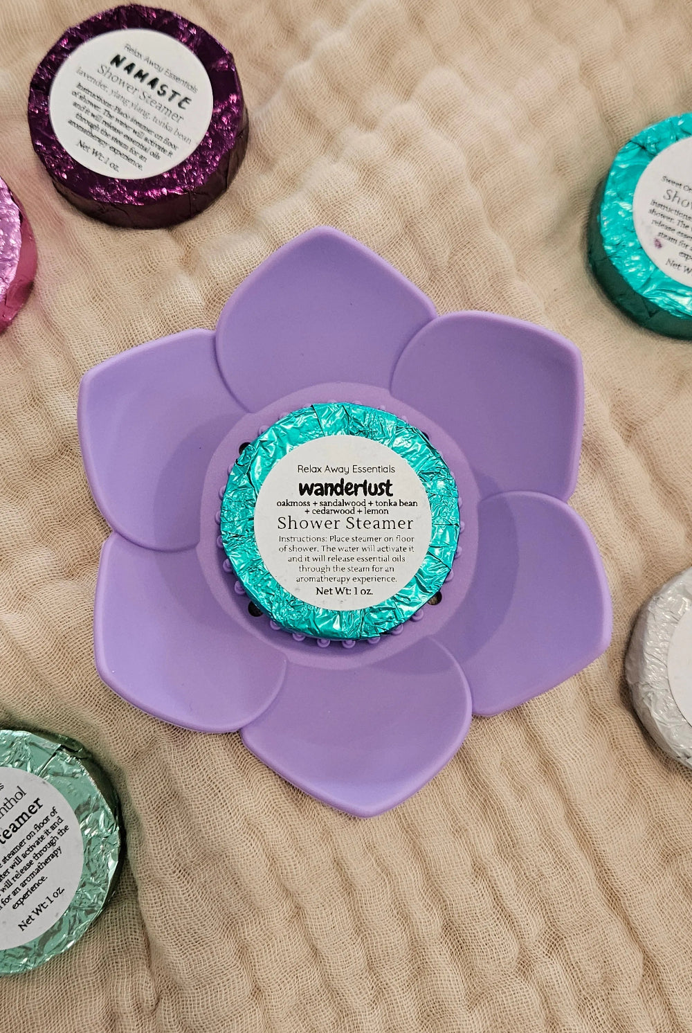 Shop Lotus Shower Steamer Trays-Lilac at Ruby Joy Boutique, a Women's Clothing Store in Pickerington, Ohio