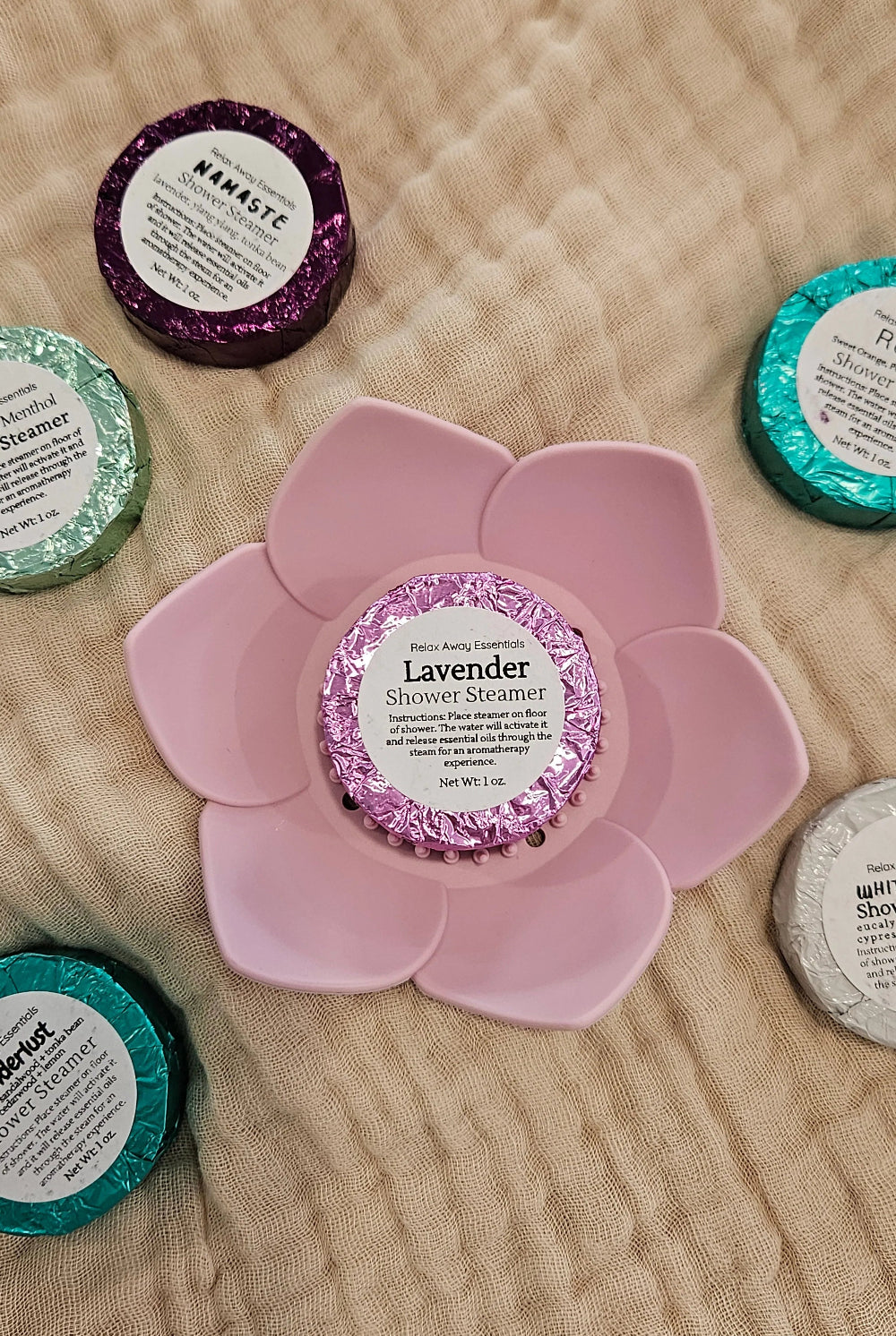 Shop Lotus Shower Steamer Trays-Pink at Ruby Joy Boutique, a Women's Clothing Store in Pickerington, Ohio