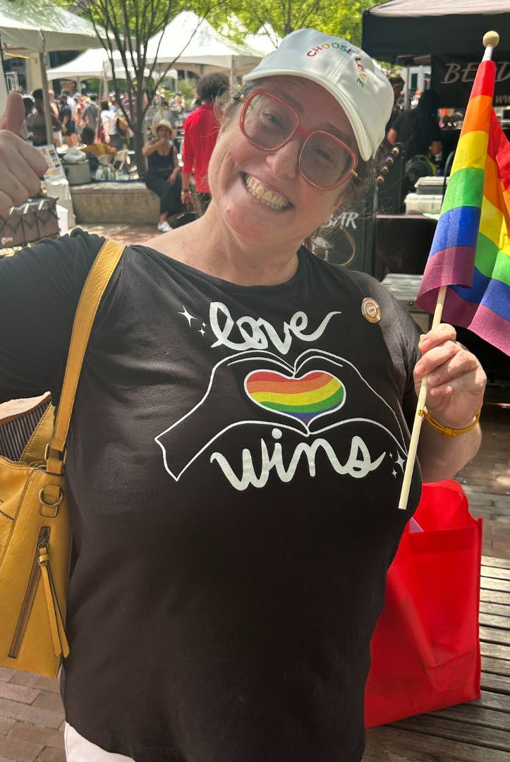 Shop Love Wins Classic Tee | Kind Cotton- at Ruby Joy Boutique, a Women's Clothing Store in Pickerington, Ohio