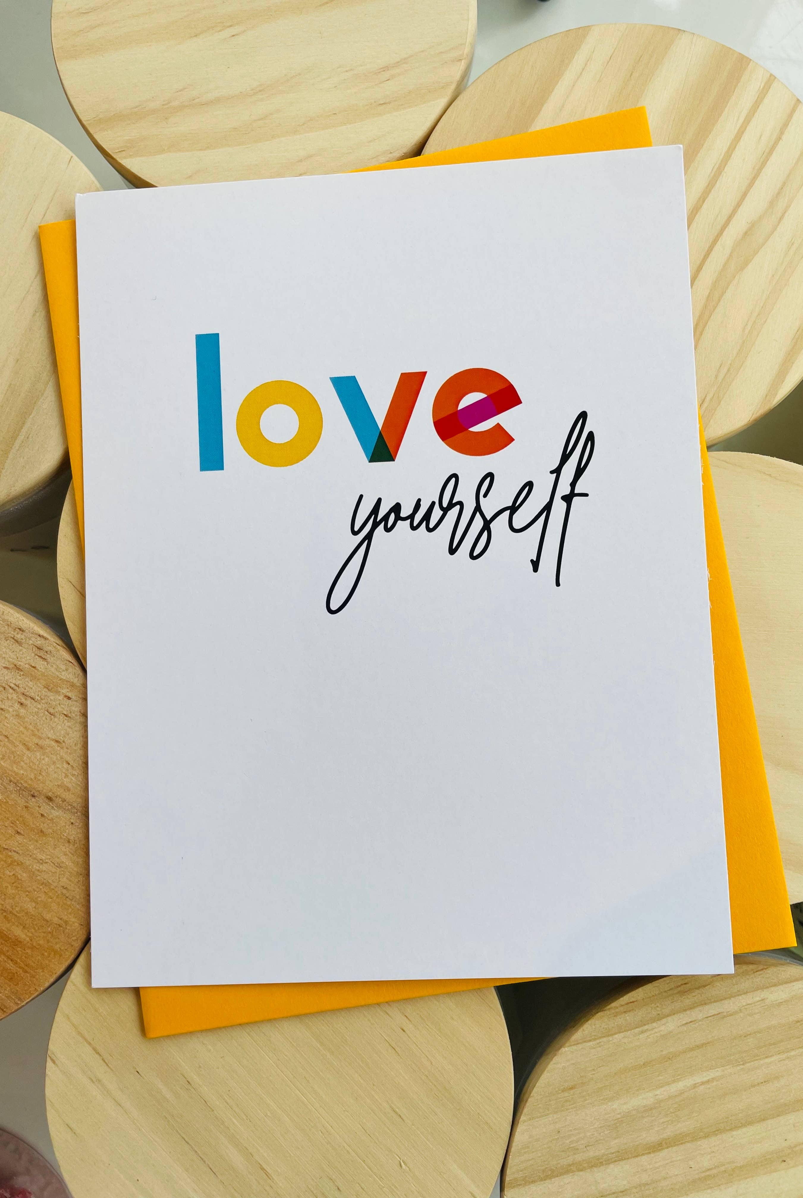 Shop Love Yourself Greeting Card-Greeting Cards at Ruby Joy Boutique, a Women's Clothing Store in Pickerington, Ohio