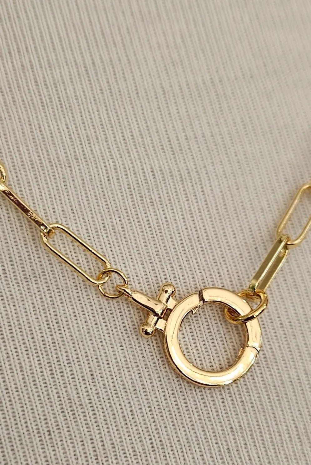 Shop Luxe Clasp Charm Necklace-Necklaces at Ruby Joy Boutique, a Women's Clothing Store in Pickerington, Ohio