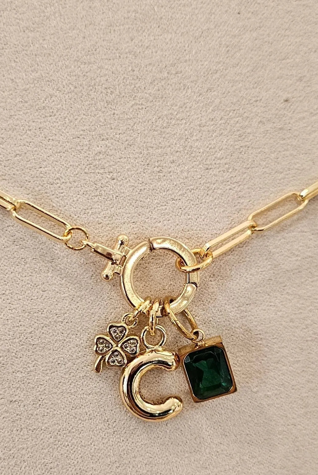 Shop Luxe Clasp Charm Necklace-Necklaces at Ruby Joy Boutique, a Women's Clothing Store in Pickerington, Ohio