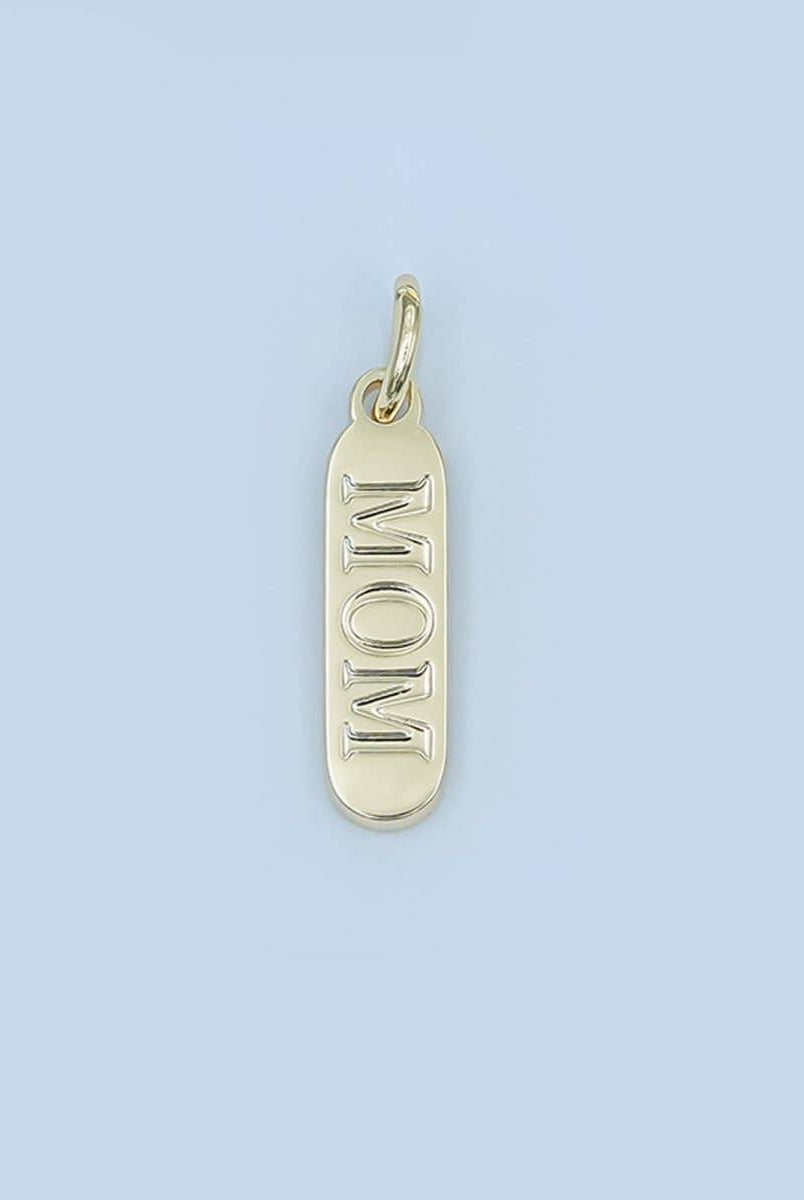 Shop "MOM" Mini Tag Charm- at Ruby Joy Boutique, a Women's Clothing Store in Pickerington, Ohio