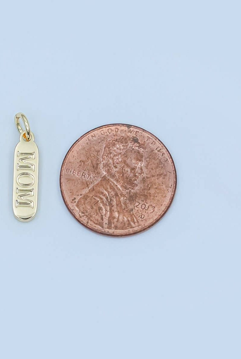 Shop "MOM" Mini Tag Charm- at Ruby Joy Boutique, a Women's Clothing Store in Pickerington, Ohio