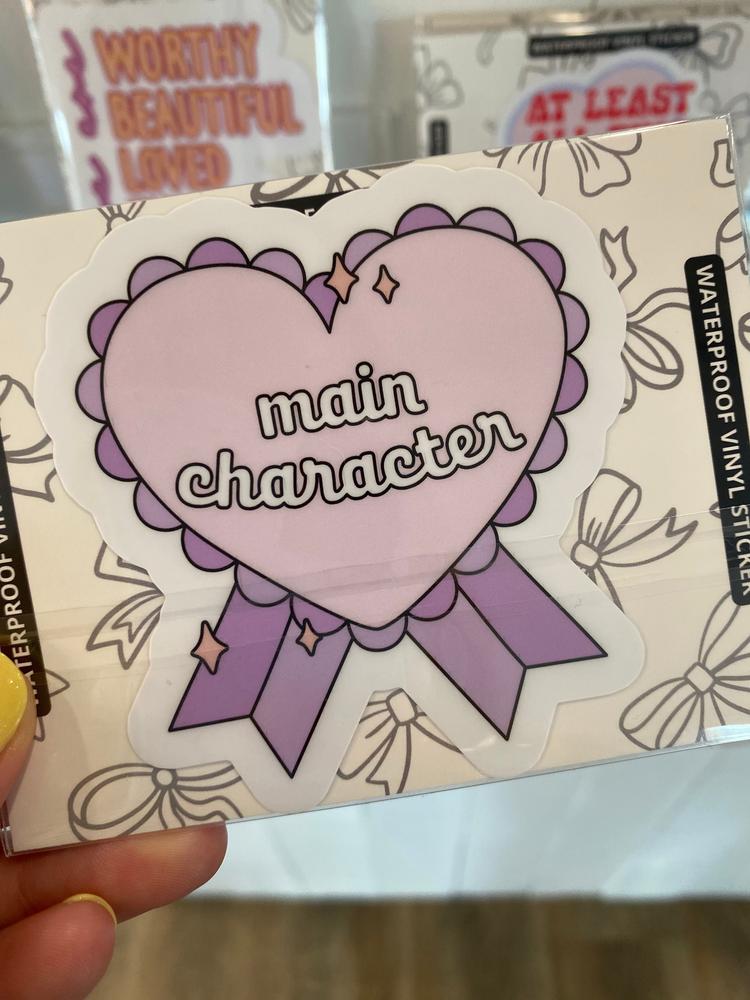 Shop Main Character Ribbon | Waterproof Vinyl Sticker- at Ruby Joy Boutique, a Women's Clothing Store in Pickerington, Ohio