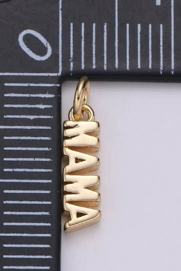 Shop Mama Mini Charm 18k Gold Filled- at Ruby Joy Boutique, a Women's Clothing Store in Pickerington, Ohio