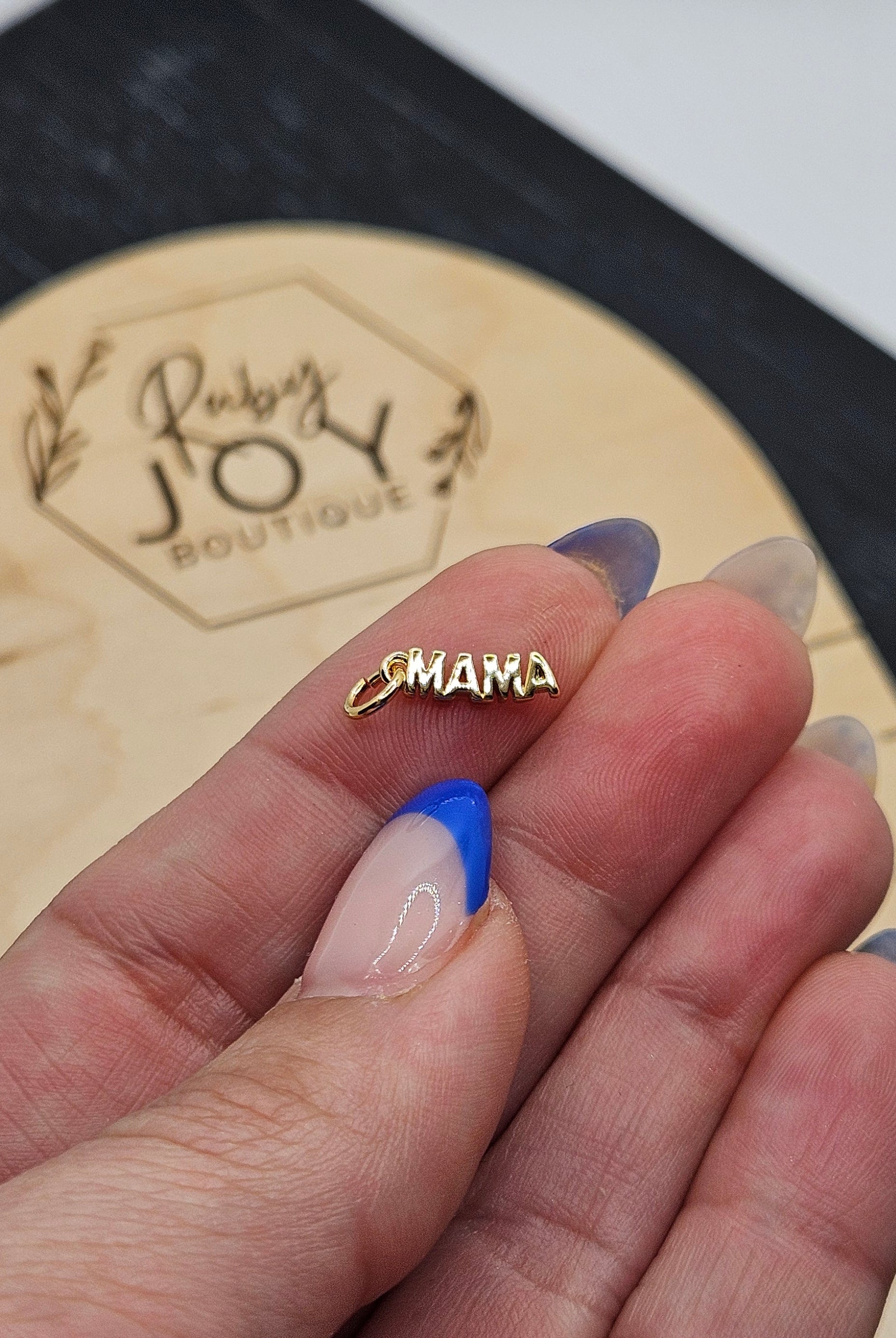 Shop Mama Mini Charm 18k Gold Filled- at Ruby Joy Boutique, a Women's Clothing Store in Pickerington, Ohio