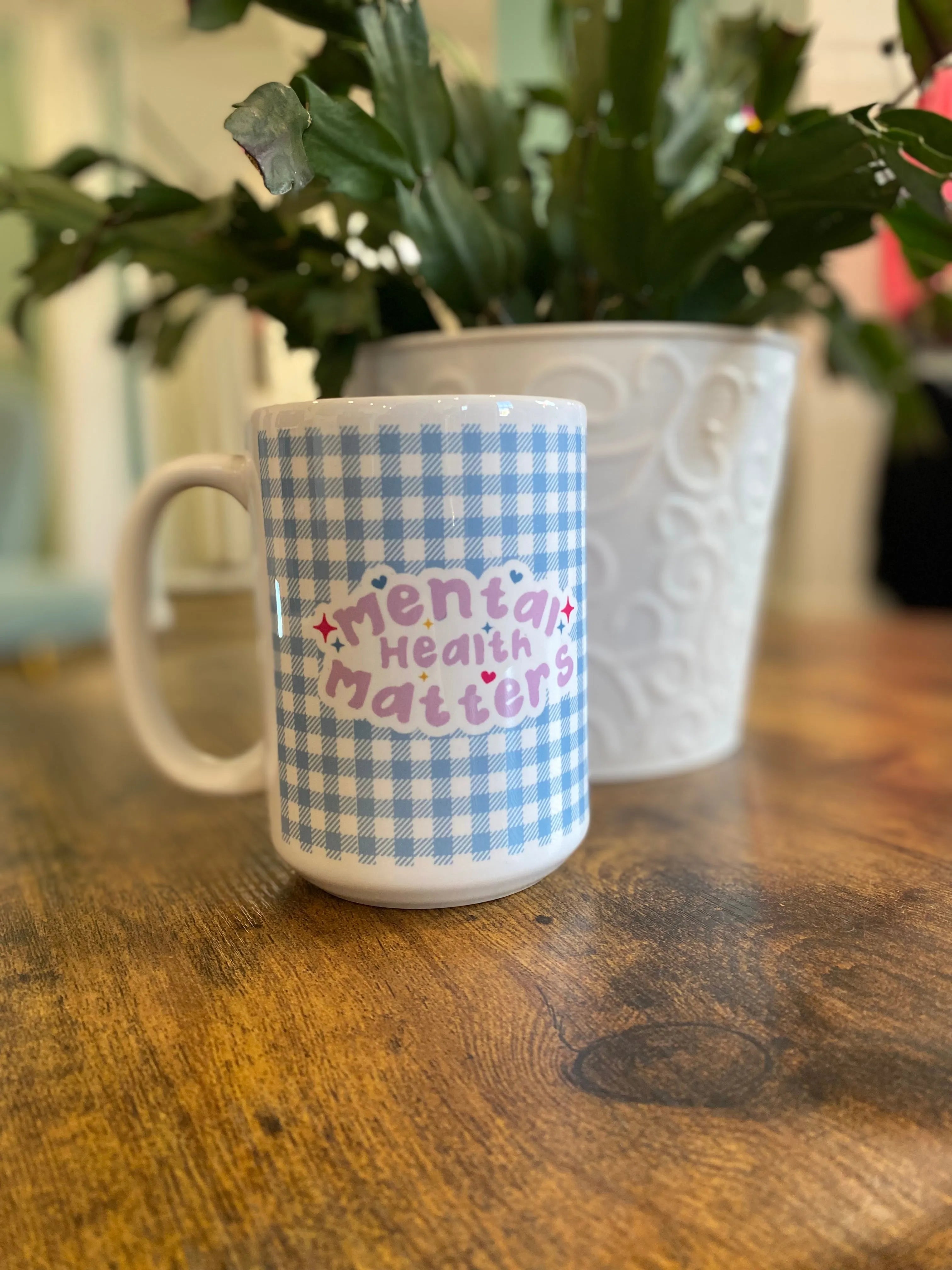Shop Mental Health Matters | Ceramic Coffee Mug 15oz- at Ruby Joy Boutique, a Women's Clothing Store in Pickerington, Ohio