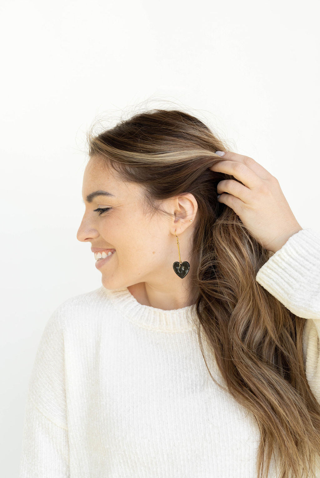 Shop Mina Heart Earrings - Black- at Ruby Joy Boutique, a Women's Clothing Store in Pickerington, Ohio