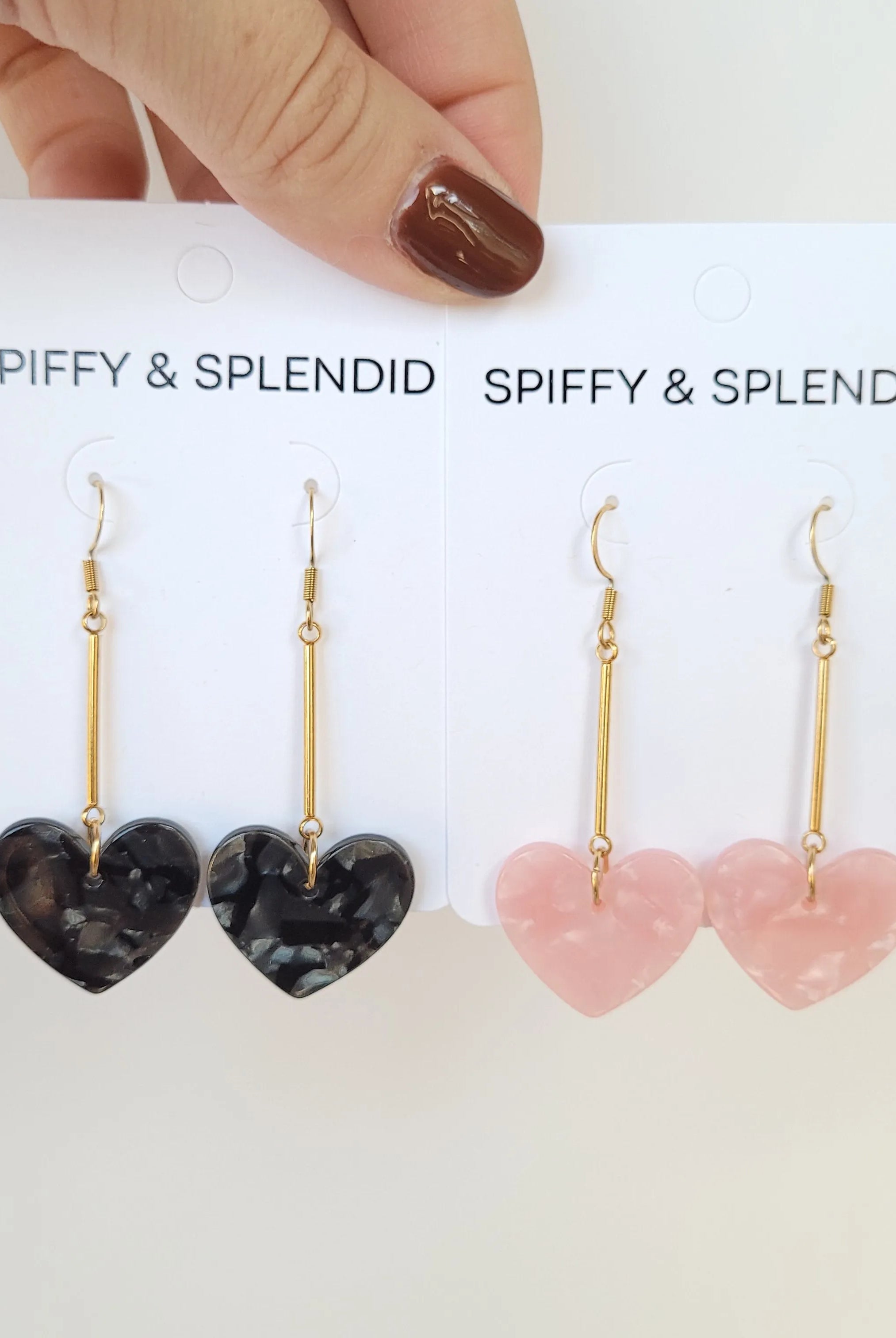 Shop Mina Heart Earrings - Pink- at Ruby Joy Boutique, a Women's Clothing Store in Pickerington, Ohio