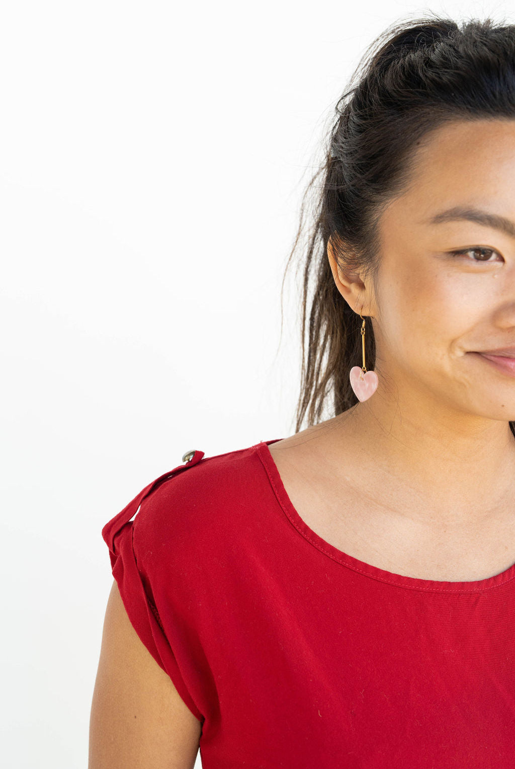 Shop Mina Heart Earrings - Pink- at Ruby Joy Boutique, a Women's Clothing Store in Pickerington, Ohio