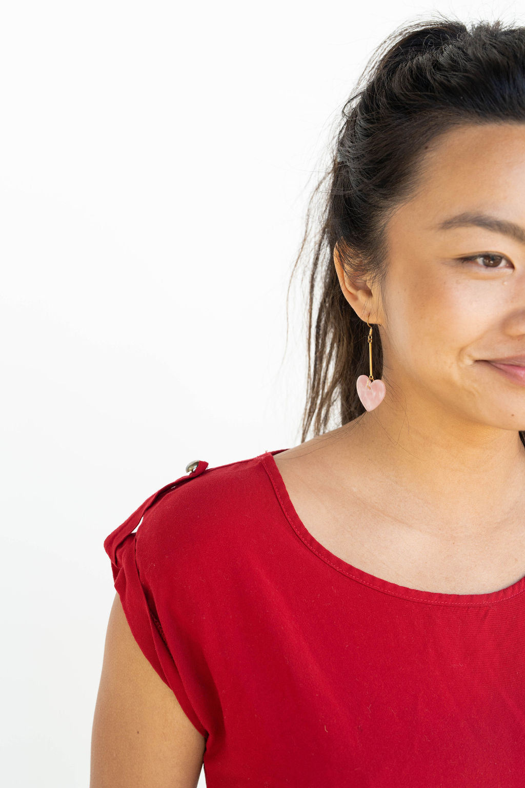 Shop Mina Heart Earrings - Pink- at Ruby Joy Boutique, a Women's Clothing Store in Pickerington, Ohio