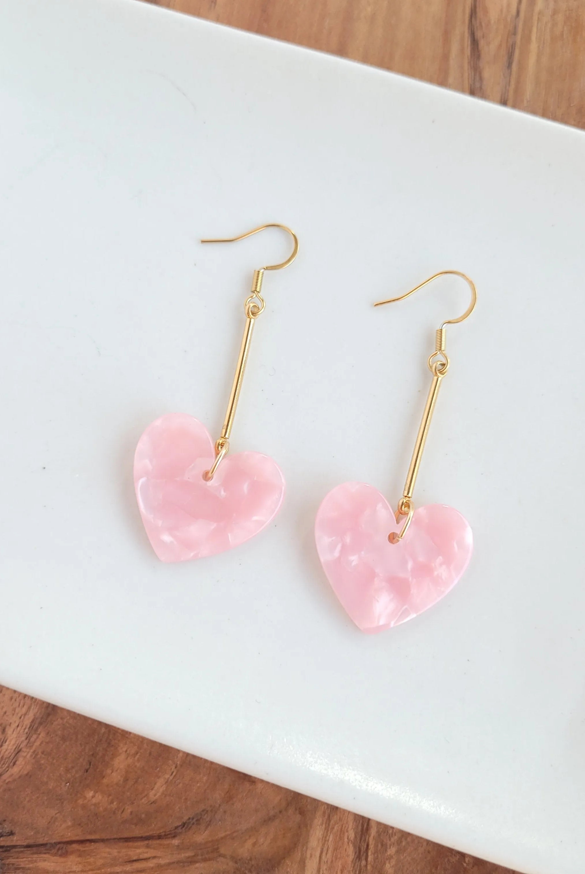 Shop Mina Heart Earrings - Pink- at Ruby Joy Boutique, a Women's Clothing Store in Pickerington, Ohio