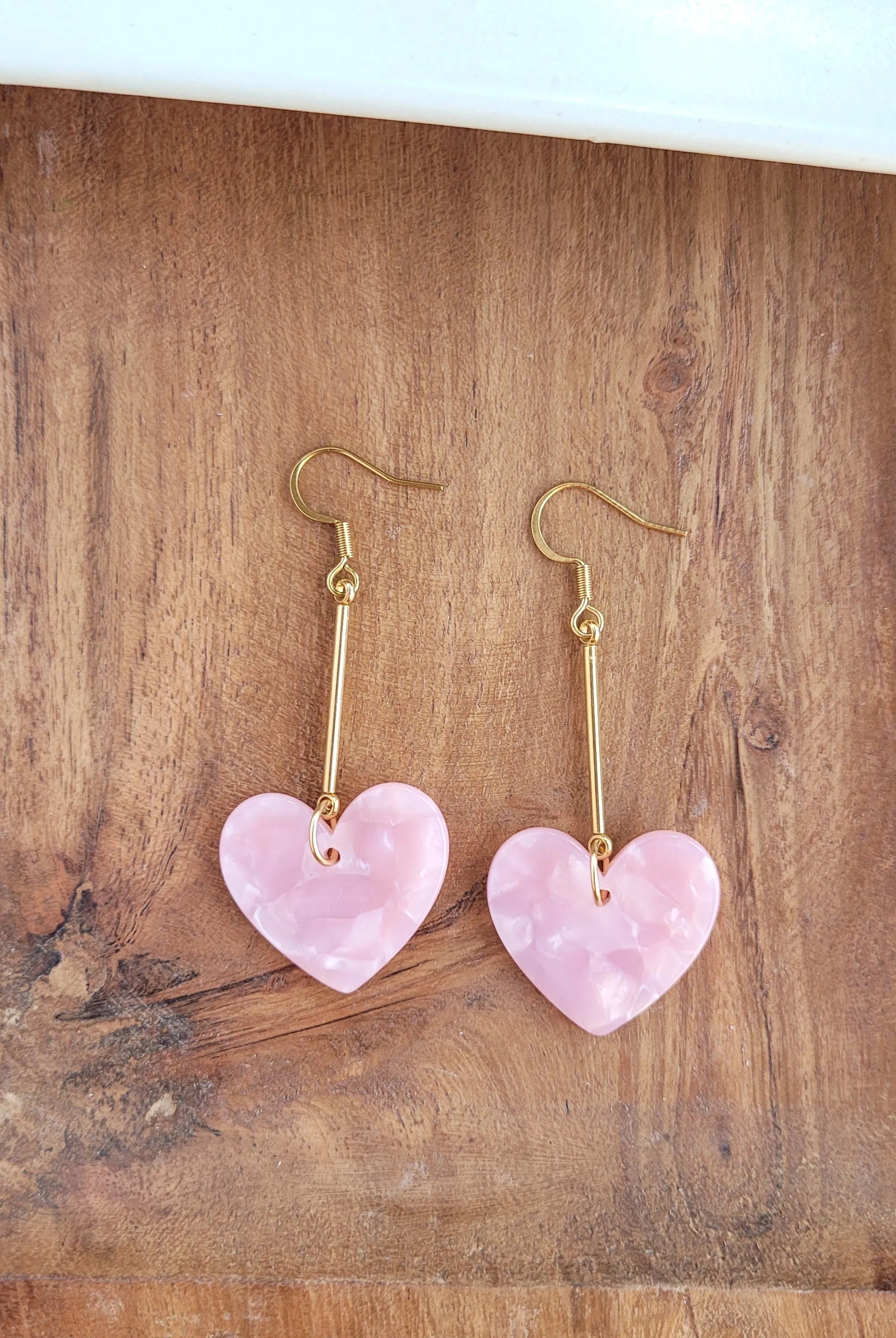Shop Mina Heart Earrings - Pink- at Ruby Joy Boutique, a Women's Clothing Store in Pickerington, Ohio