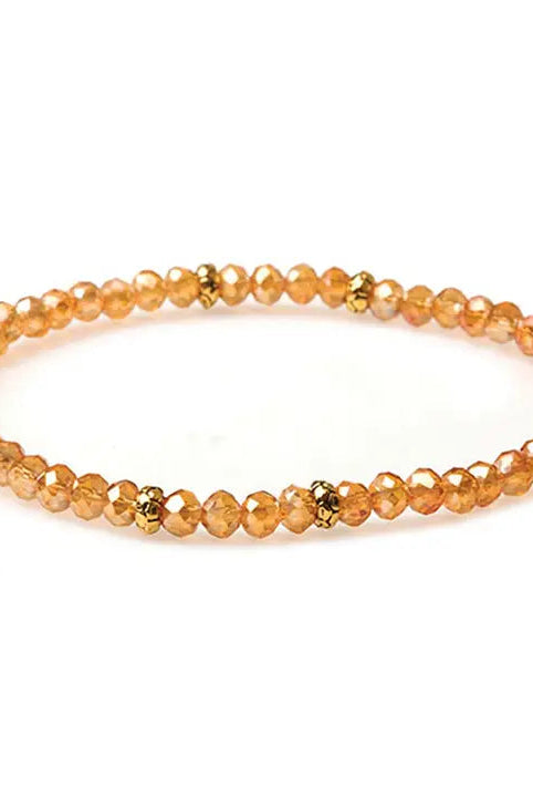 Shop Mini Crystal Bracelets | Silver and Gold Mix-Apricot Gold at Ruby Joy Boutique, a Women's Clothing Store in Pickerington, Ohio