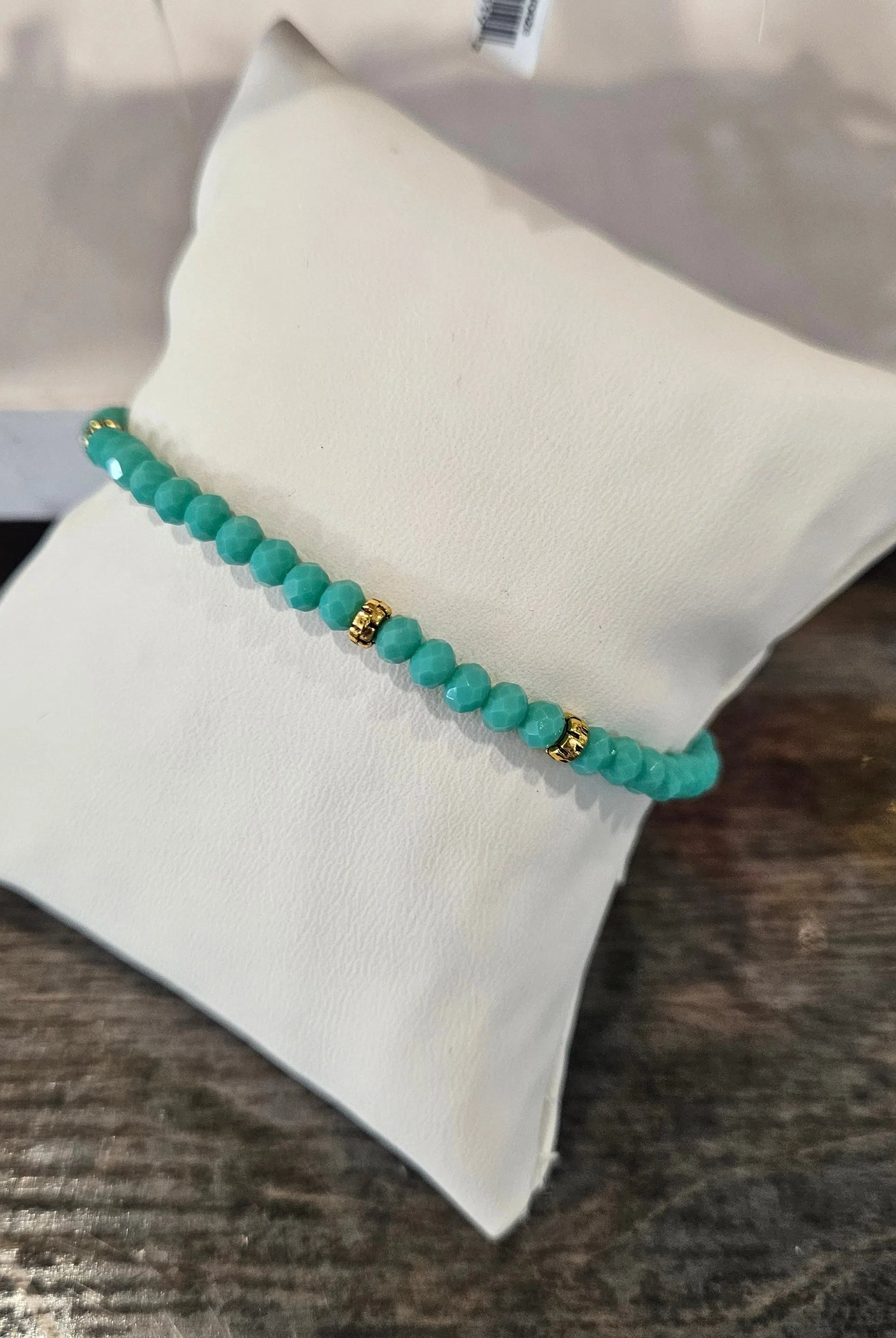 Shop Mini Crystal Bracelets | Silver and Gold Mix-Turquoise Gold at Ruby Joy Boutique, a Women's Clothing Store in Pickerington, Ohio