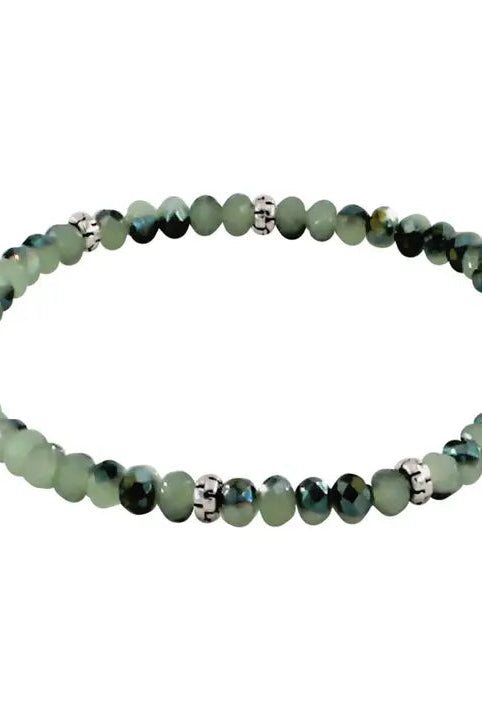 Shop Mini Crystal Bracelets | Silver and Gold Mix-Twilight Sage Silver at Ruby Joy Boutique, a Women's Clothing Store in Pickerington, Ohio