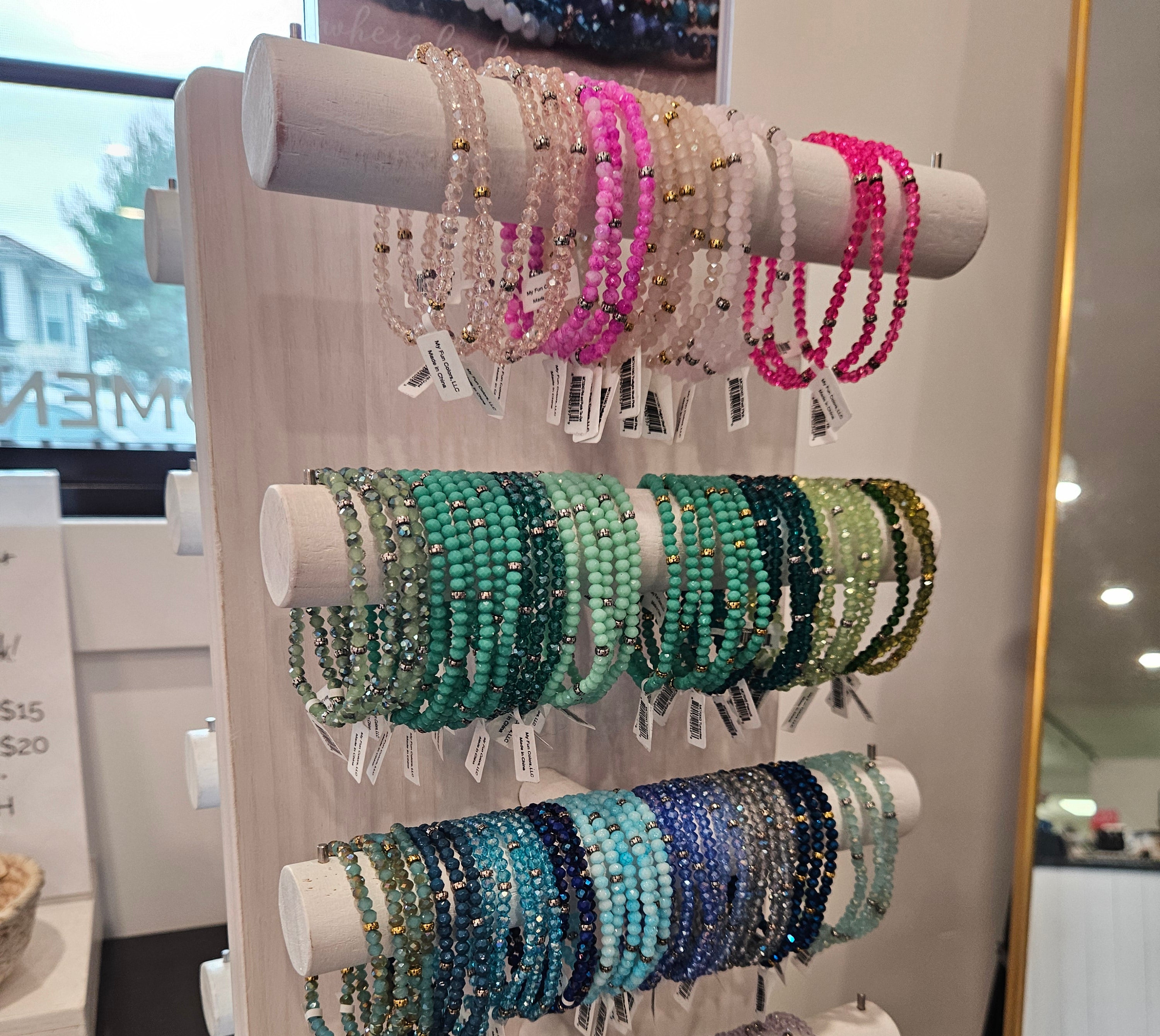 Shop Mini Crystal Stretch Bracelets | Assorted Colors- at Ruby Joy Boutique, a Women's Clothing Store in Pickerington, Ohio