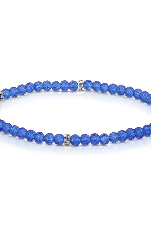 Shop Mini Crystal Bracelets | Silver and Gold Mix-Royal Blue Silver at Ruby Joy Boutique, a Women's Clothing Store in Pickerington, Ohio
