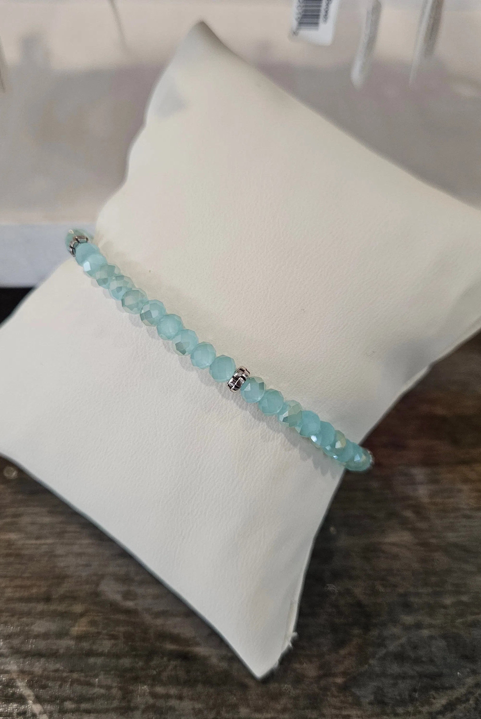 Shop Mini Crystal Bracelets | Silver and Gold Mix-Powder Blue Silver at Ruby Joy Boutique, a Women's Clothing Store in Pickerington, Ohio