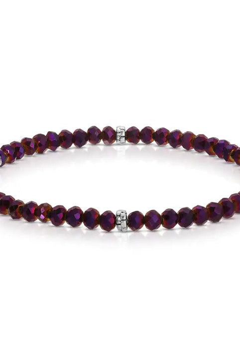 Shop Mini Crystal Bracelets | Silver and Gold Mix-Electric Purple Silver at Ruby Joy Boutique, a Women's Clothing Store in Pickerington, Ohio