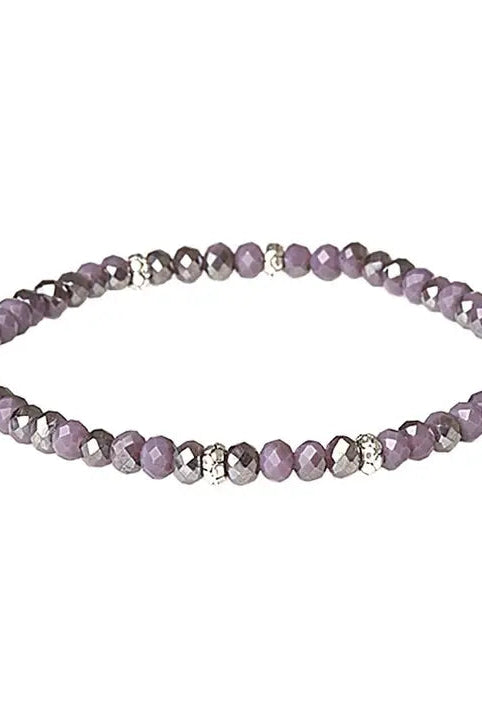 Shop Mini Crystal Bracelets | Silver and Gold Mix-Lavender Silver at Ruby Joy Boutique, a Women's Clothing Store in Pickerington, Ohio
