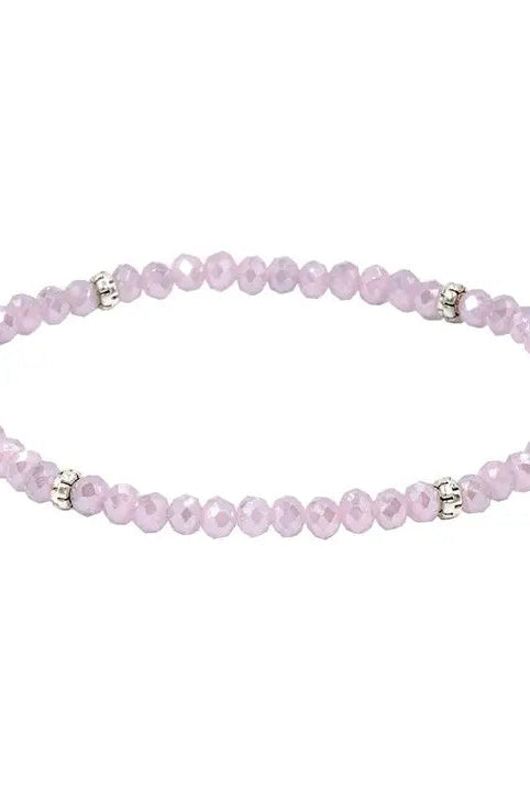 Shop Mini Crystal Bracelets | Silver and Gold Mix-Periwinkle Silver at Ruby Joy Boutique, a Women's Clothing Store in Pickerington, Ohio