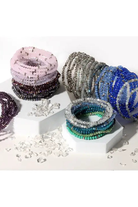 Shop Mini Crystal Bracelets | Silver and Gold Mix- at Ruby Joy Boutique, a Women's Clothing Store in Pickerington, Ohio