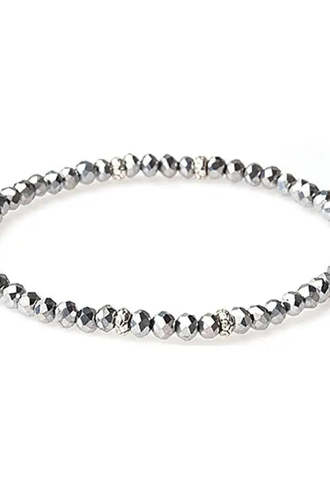 Shop Mini Crystal Bracelets | Silver and Gold Mix-Silver Silver at Ruby Joy Boutique, a Women's Clothing Store in Pickerington, Ohio