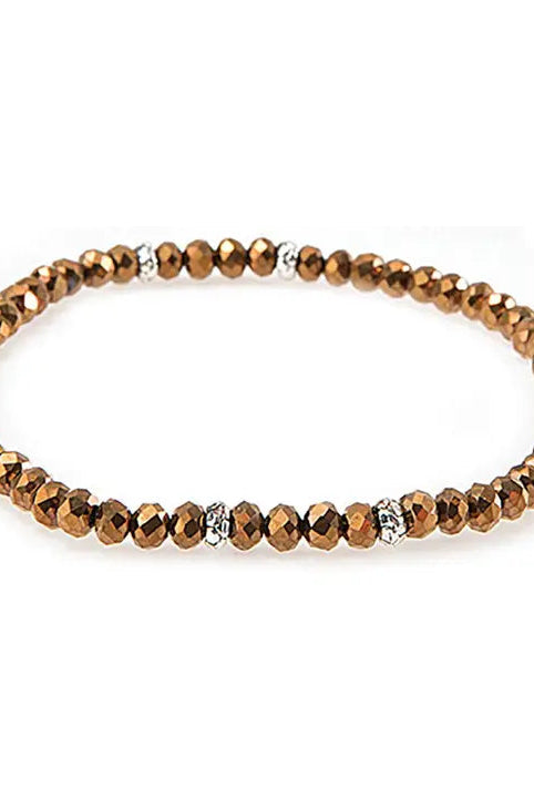 Shop Mini Crystal Bracelets | Silver and Gold Mix-Bronze Silver at Ruby Joy Boutique, a Women's Clothing Store in Pickerington, Ohio