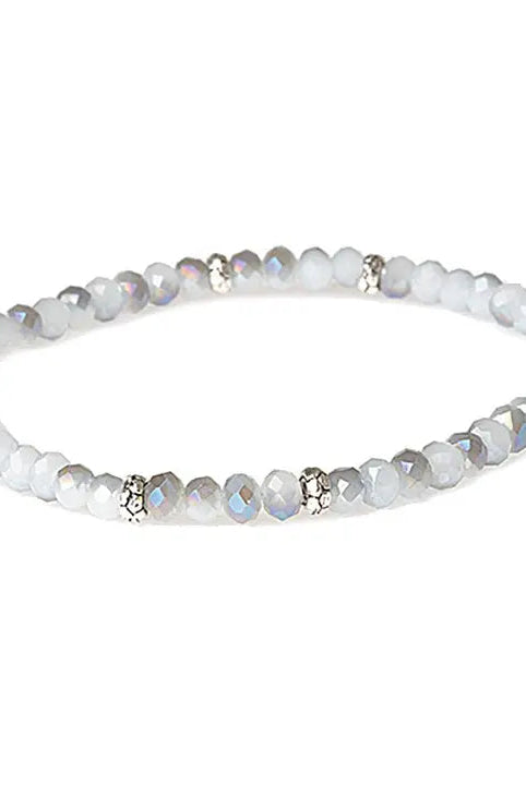 Shop Mini Crystal Bracelets | Silver and Gold Mix-Twilight Gray Silver at Ruby Joy Boutique, a Women's Clothing Store in Pickerington, Ohio