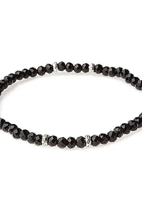 Shop Mini Crystal Bracelets | Silver and Gold Mix-Black Silver at Ruby Joy Boutique, a Women's Clothing Store in Pickerington, Ohio