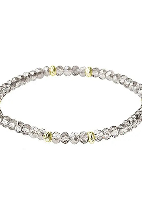 Shop Mini Crystal Bracelets | Silver and Gold Mix-Black Diamond Gold at Ruby Joy Boutique, a Women's Clothing Store in Pickerington, Ohio