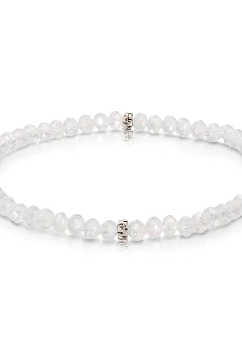 Shop Mini Crystal Bracelets | Silver and Gold Mix-Crystal Clear Silver at Ruby Joy Boutique, a Women's Clothing Store in Pickerington, Ohio