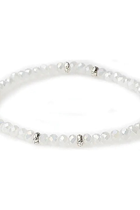 Shop Mini Crystal Bracelets | Silver and Gold Mix-Ice White Silver at Ruby Joy Boutique, a Women's Clothing Store in Pickerington, Ohio
