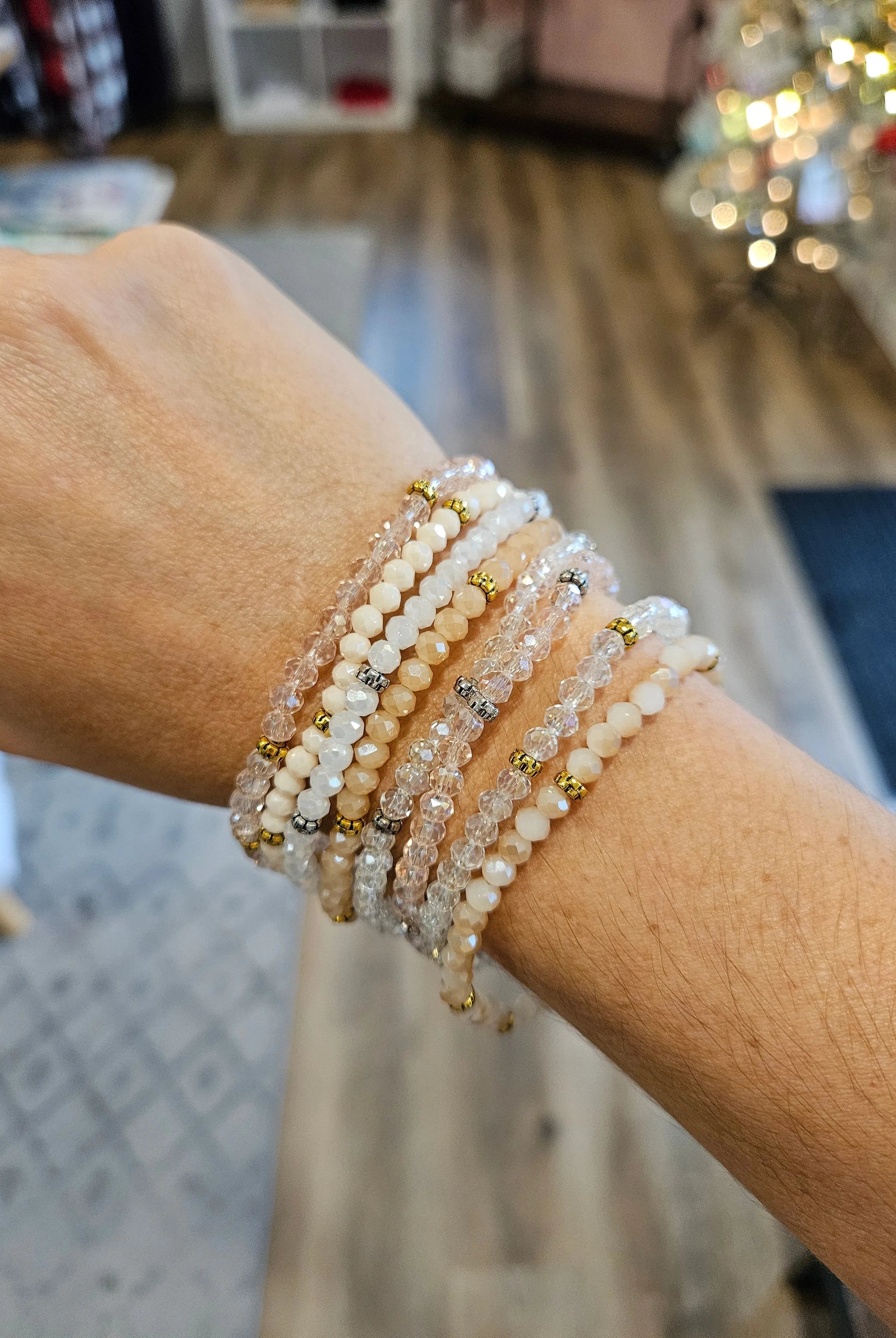 Shop Mini Crystal Stretch Bracelets | Assorted Colors- at Ruby Joy Boutique, a Women's Clothing Store in Pickerington, Ohio
