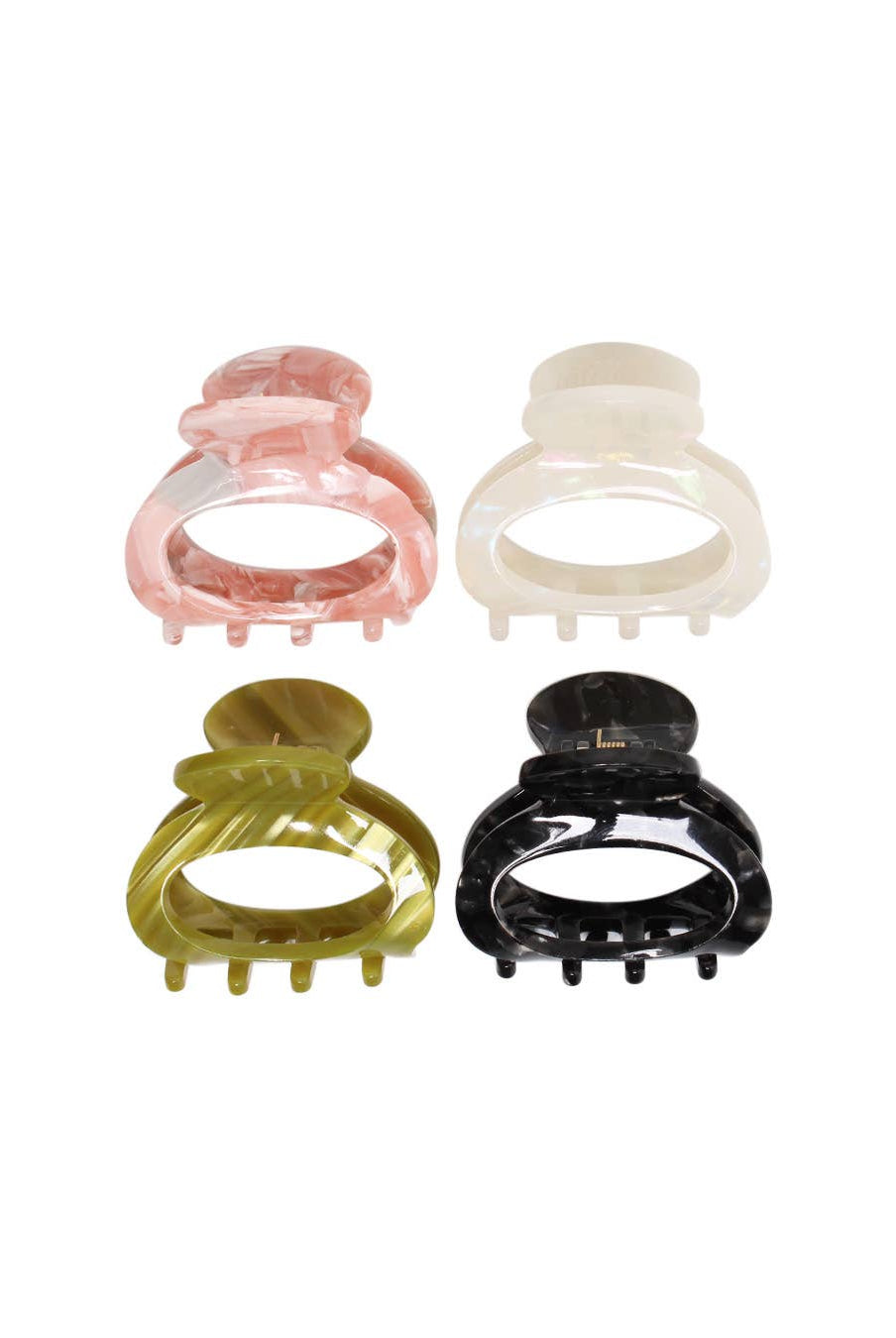 Shop Mini Oval Claw Clips | 4-Pack- at Ruby Joy Boutique, a Women's Clothing Store in Pickerington, Ohio