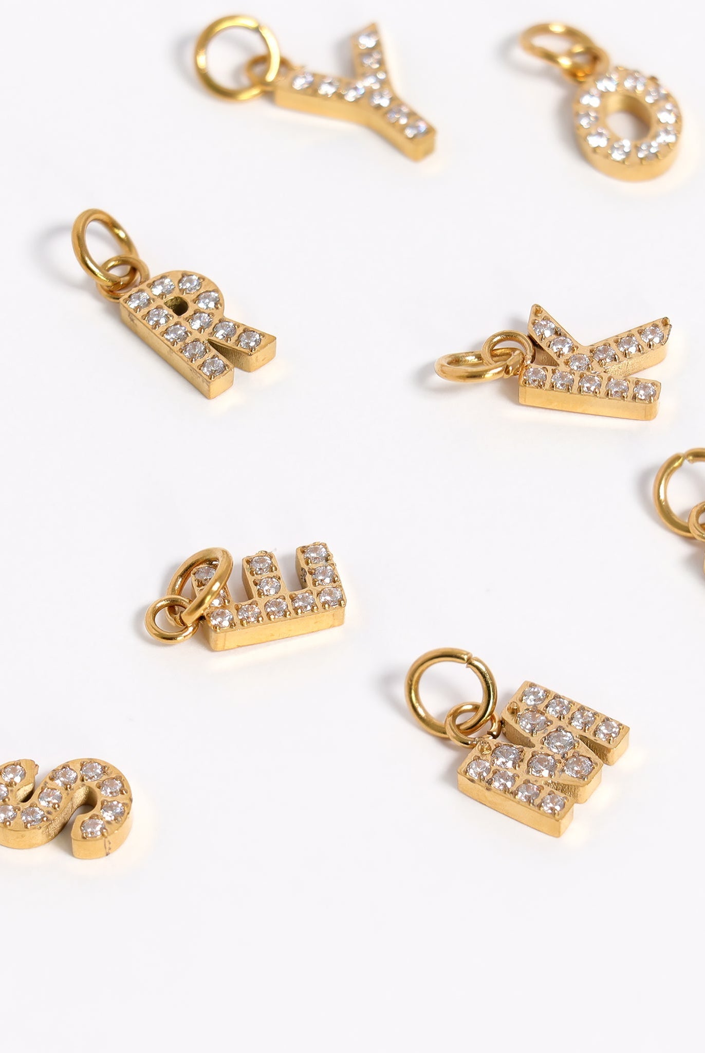 Shop Mini Pave Initial Charms-Charms at Ruby Joy Boutique, a Women's Clothing Store in Pickerington, Ohio