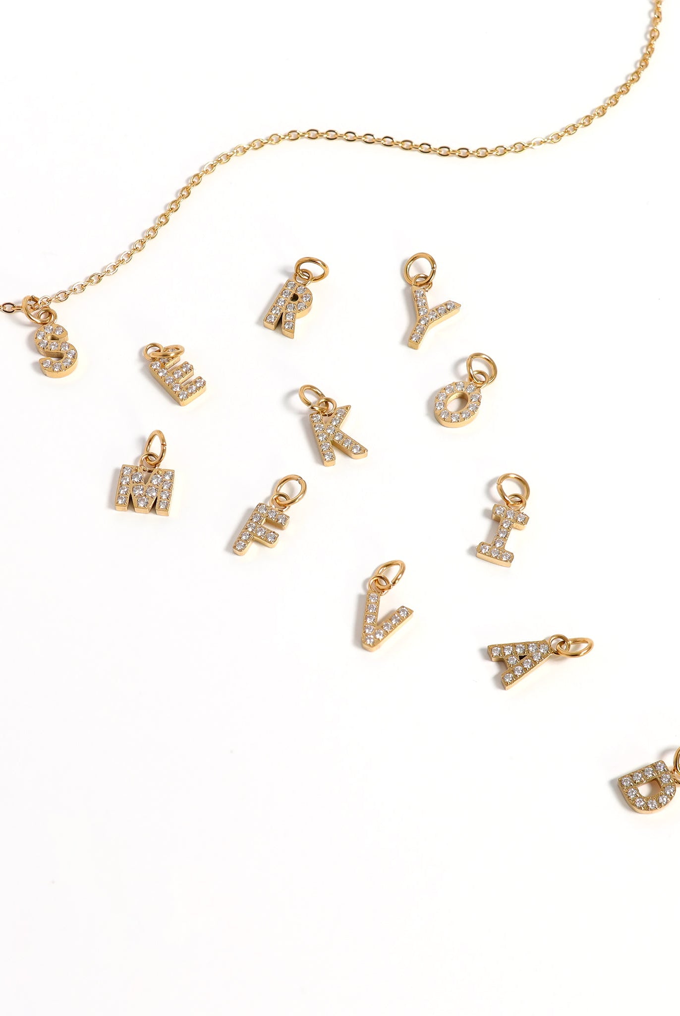 Shop Mini Pave Initial Charms-Charms at Ruby Joy Boutique, a Women's Clothing Store in Pickerington, Ohio