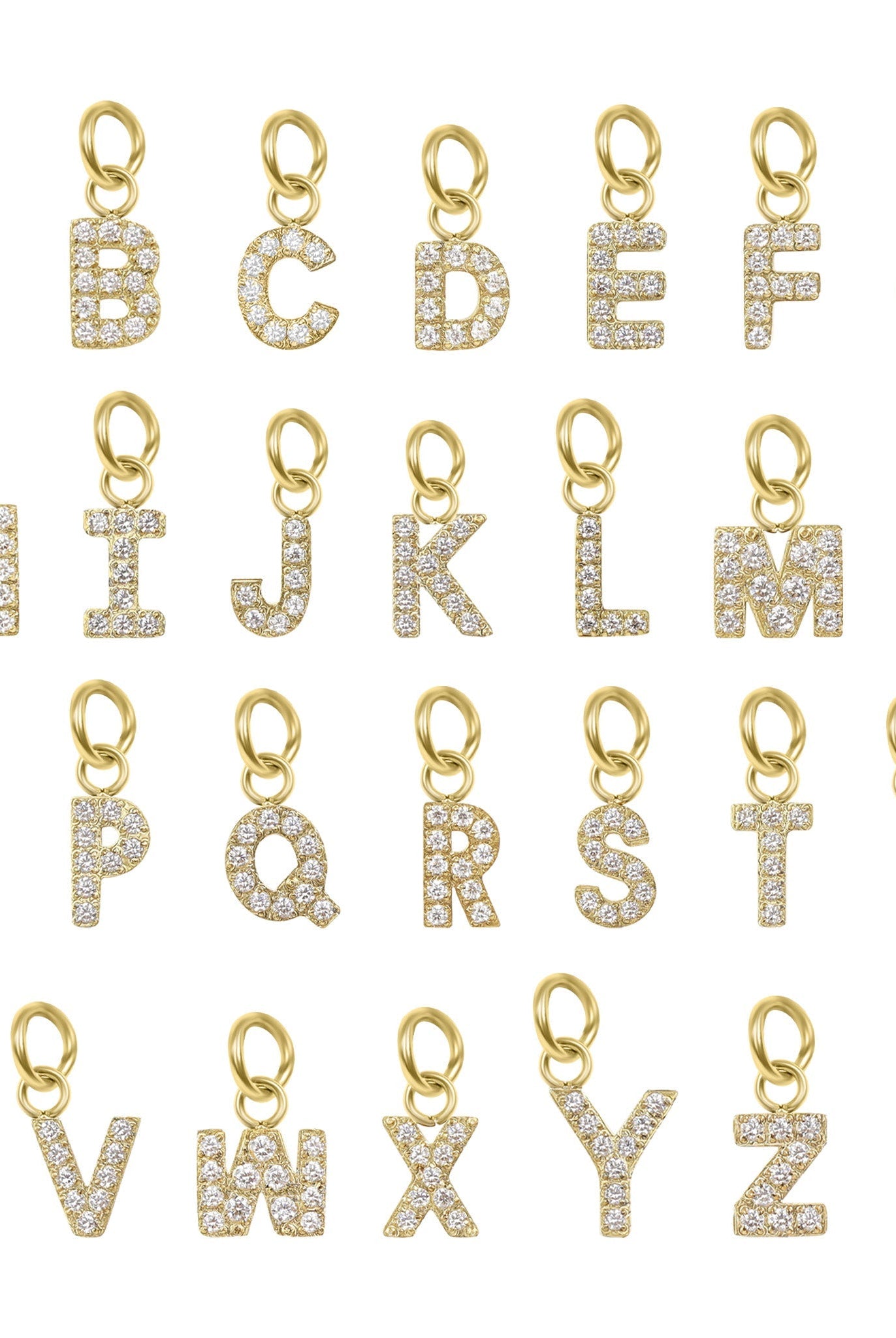 Shop Mini Pave Initial Charms-Charms at Ruby Joy Boutique, a Women's Clothing Store in Pickerington, Ohio
