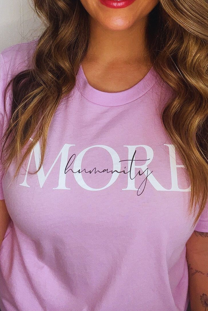 Shop More Humanity Classic Tee- at Ruby Joy Boutique, a Women's Clothing Store in Pickerington, Ohio