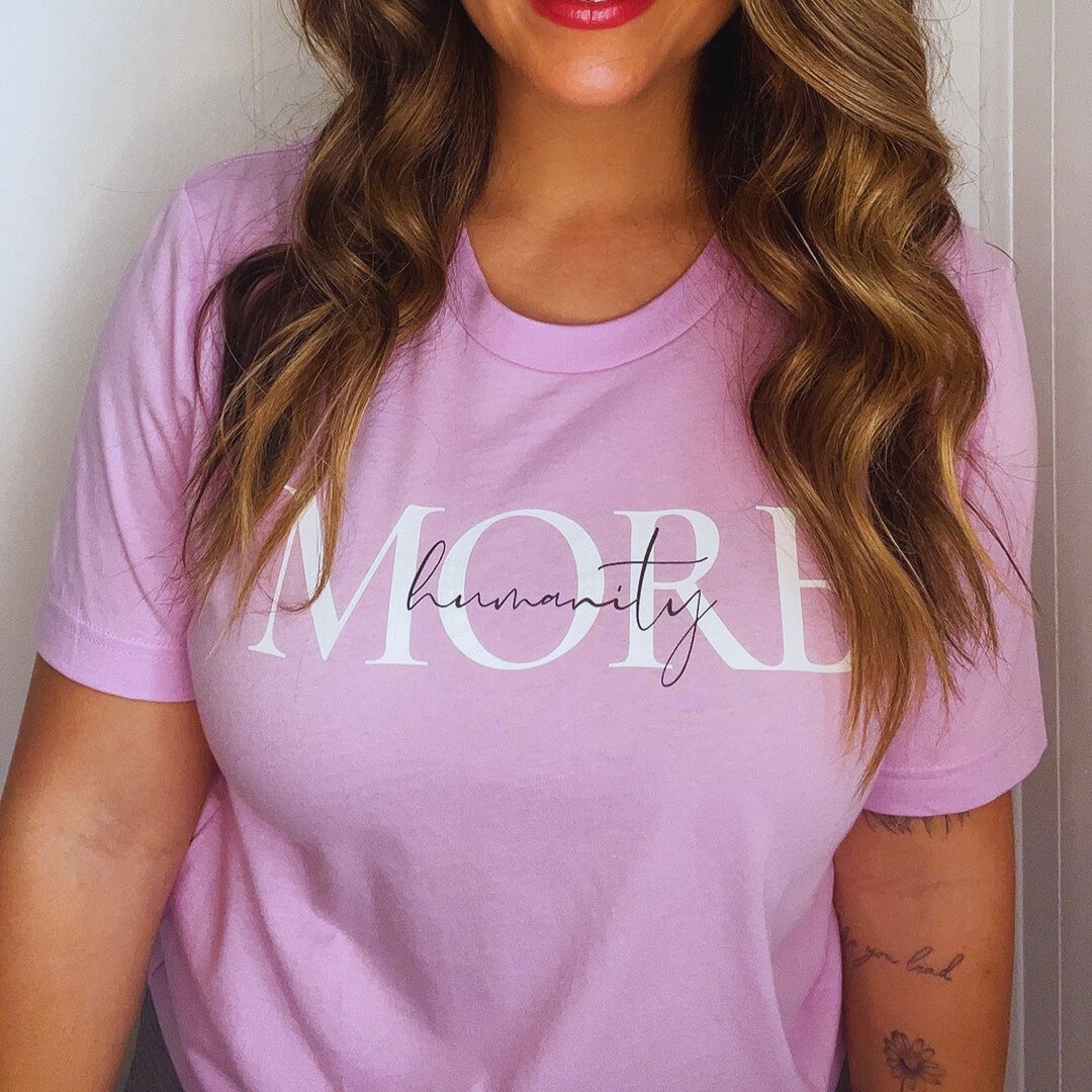 Shop More Humanity Classic Tee- at Ruby Joy Boutique, a Women's Clothing Store in Pickerington, Ohio