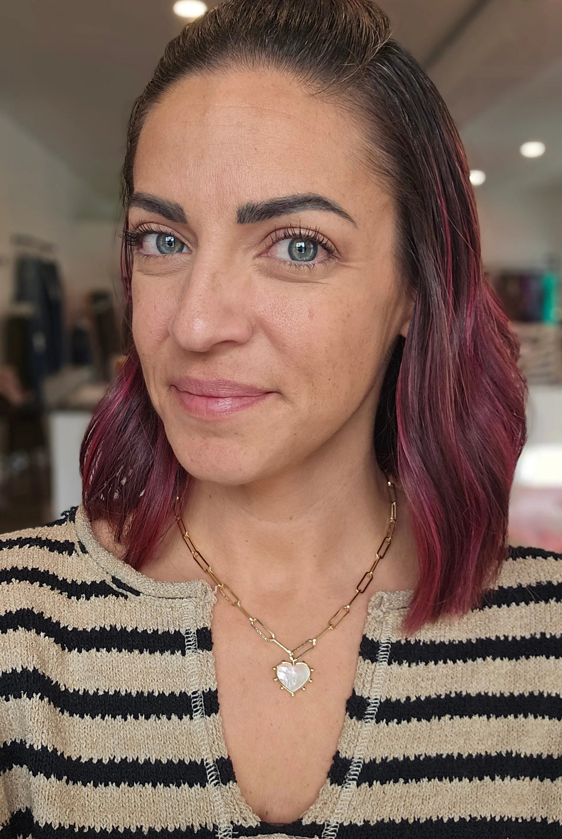 Shop Natalia Pearl Heart Charm Necklace- at Ruby Joy Boutique, a Women's Clothing Store in Pickerington, Ohio