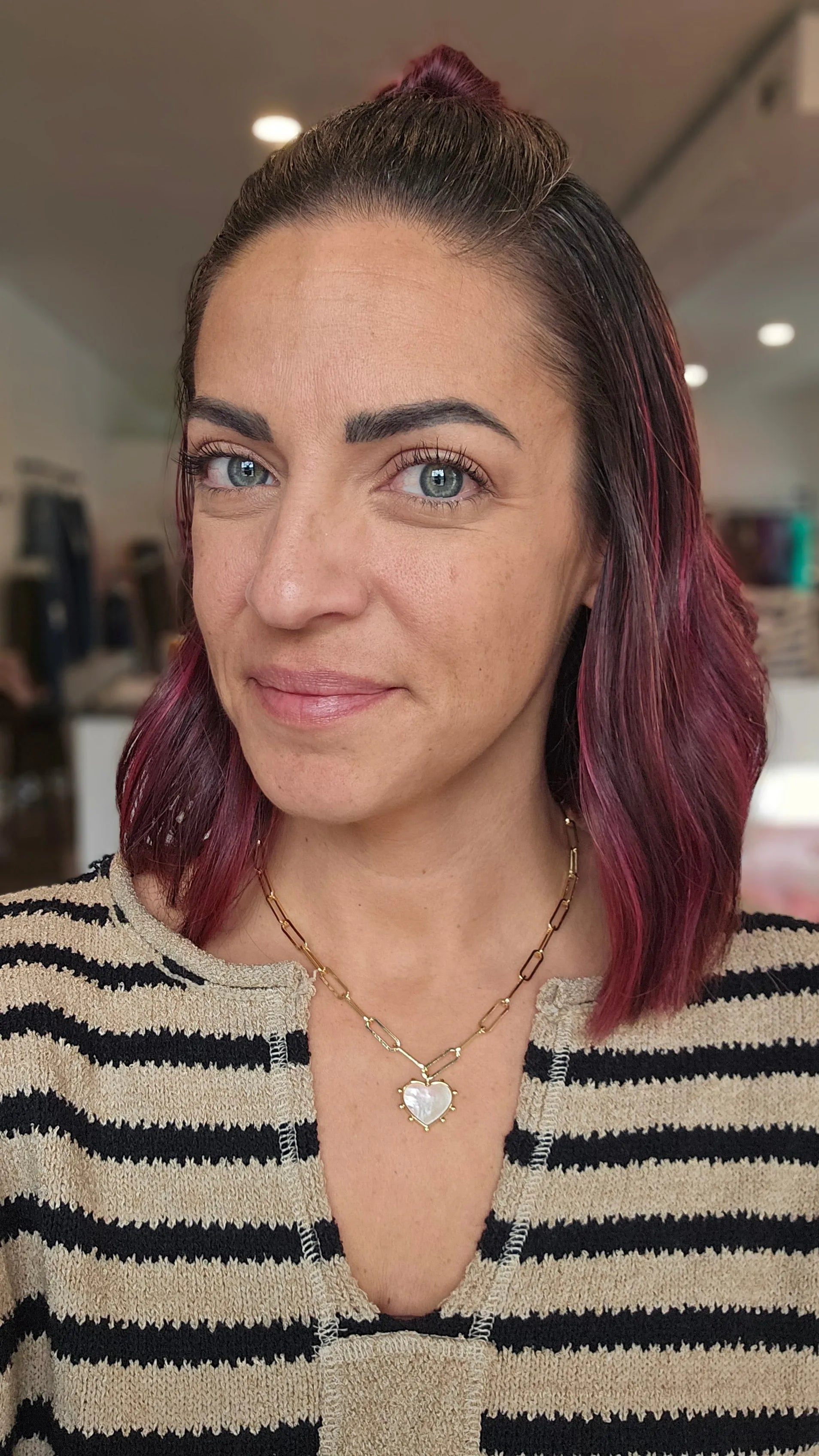Shop Natalia Pearl Heart Charm Necklace- at Ruby Joy Boutique, a Women's Clothing Store in Pickerington, Ohio