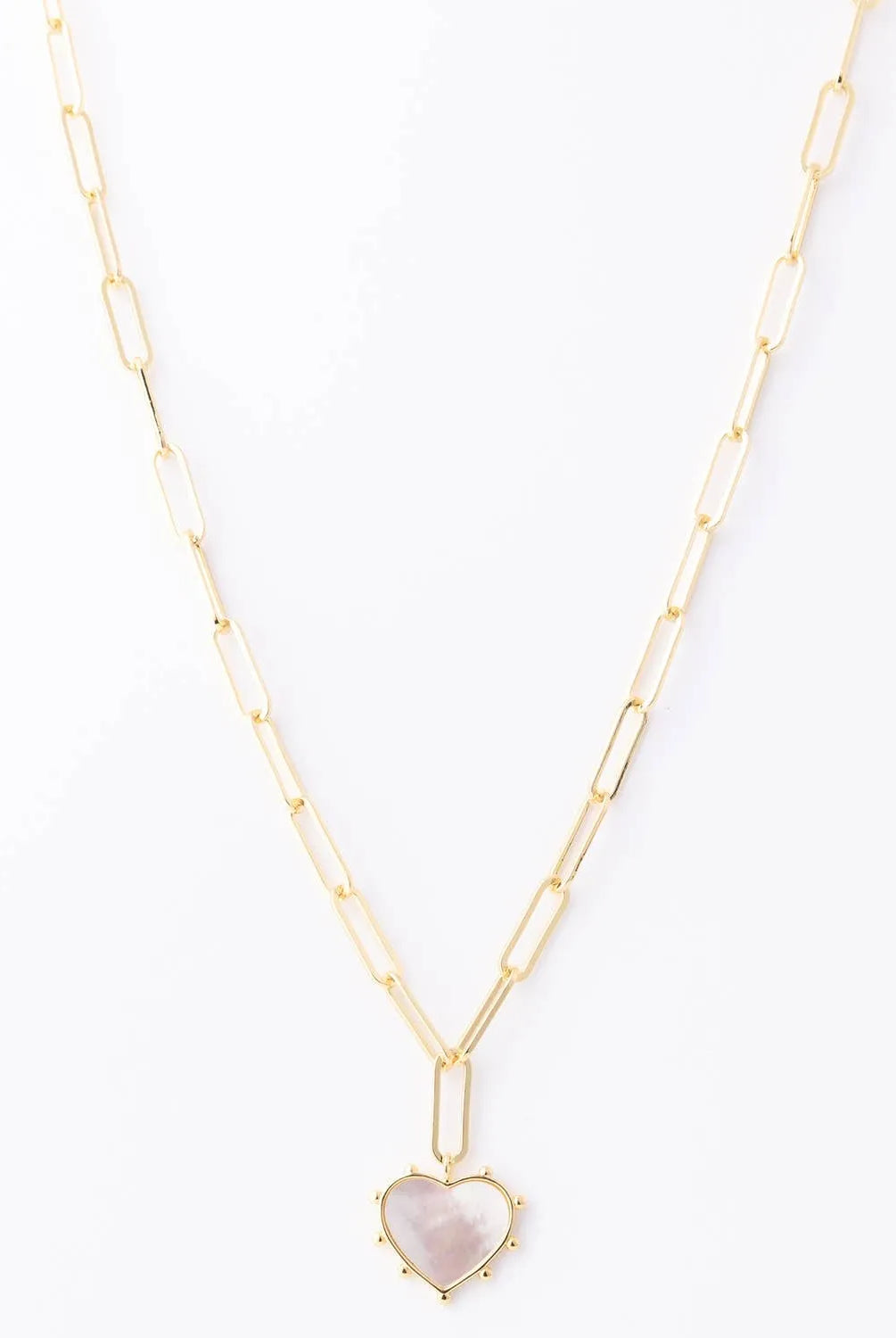 Shop Natalia Pearl Heart Charm Necklace- at Ruby Joy Boutique, a Women's Clothing Store in Pickerington, Ohio