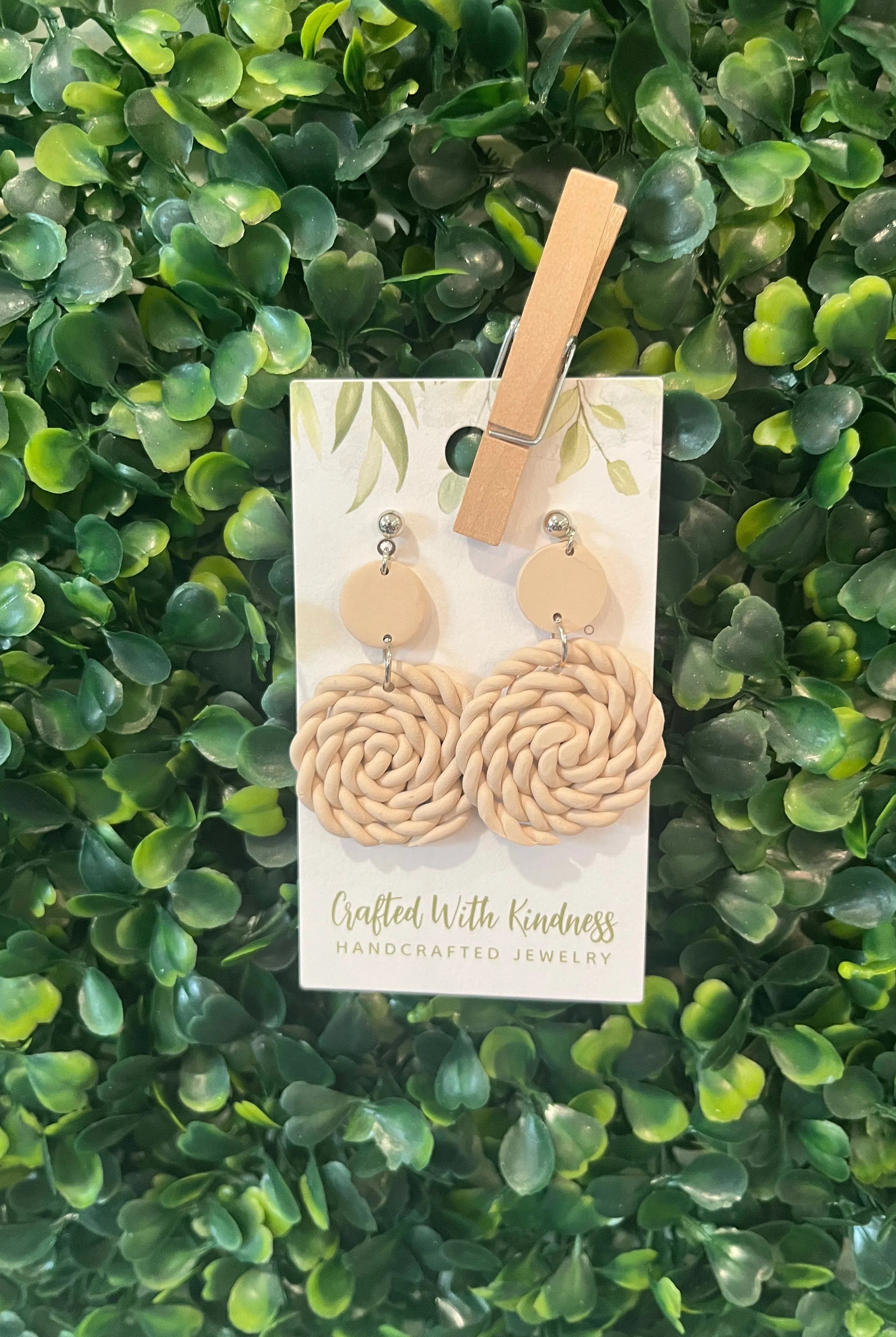 Shop Neutral Braided Circle Earrings-Earrings at Ruby Joy Boutique, a Women's Clothing Store in Pickerington, Ohio